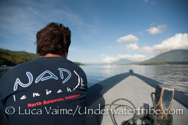 one of the dive guides of NAD is enjoying th eview on the way to the dive site